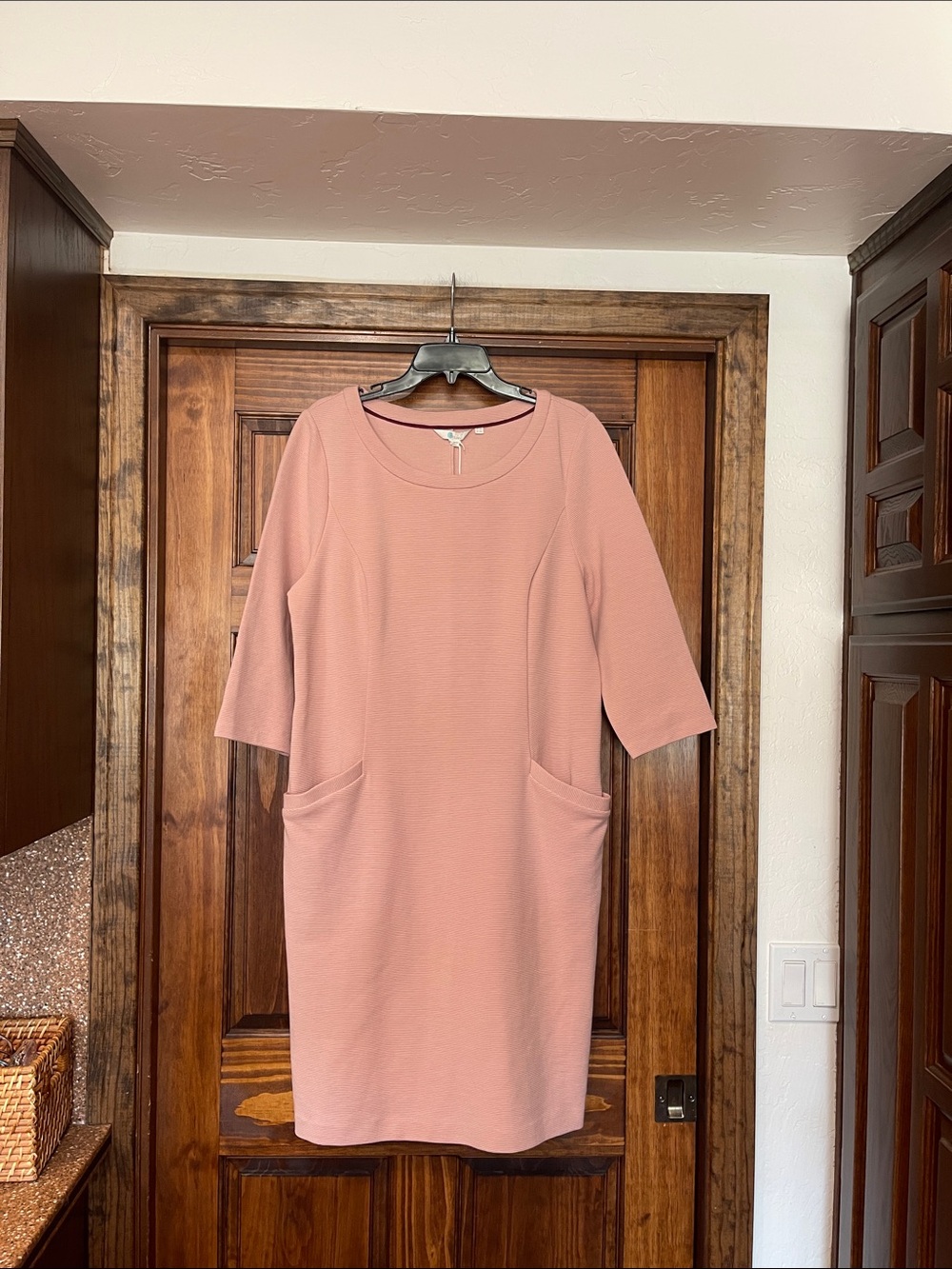 Boden Jasmine Ottoman Dusty Rose Midi Pocket Sheath Dress